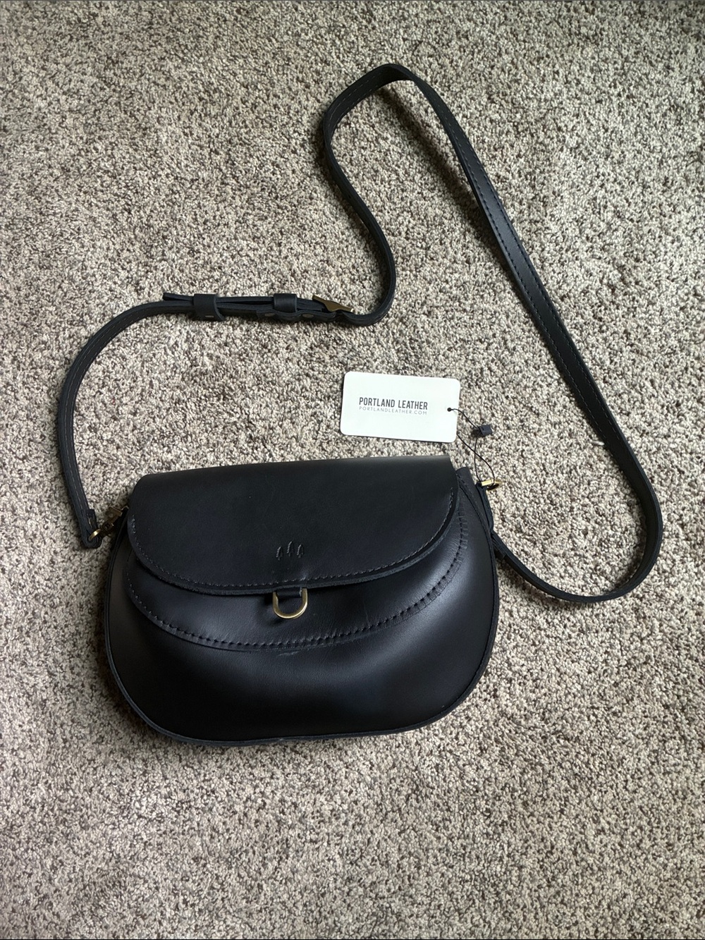 Portland Leather Black Monaco Crossbody